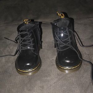Toddler black patent leather Dr. Martens
